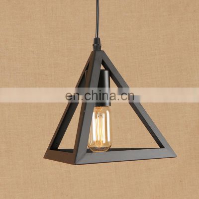 Triangle Design Metal Pendant Light Restaurant Vintage Hanging Lamps