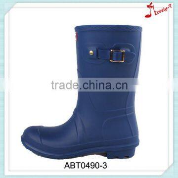 Classical woman safety half rain boots with buckle