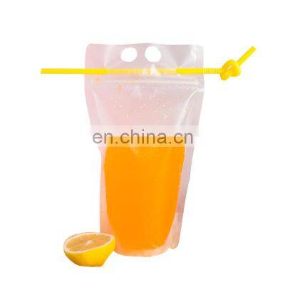 Frosted Ziplock Plastic Bag Reusable Stand Up Liquid Juice Packaging Bags Beverage Drink Zipper Pouch Packaging Bag With Zipper