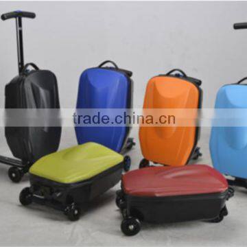 2015 fashion colorful luggage scooter