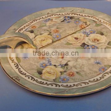 poircelain cake plate with stand ceramic wedding charger plates from china