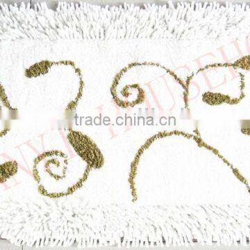 leaf design bath mats cotton chenille bath mat