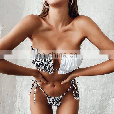 Women Plus Size Swimwear Bikini Two Piece Bikini Bandeau Swimwear Women Swimsuit