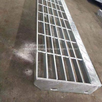 Direct selling galvanized steel grating anti-skid stainless steel platform steel grating toothed step plate heavy steel grating