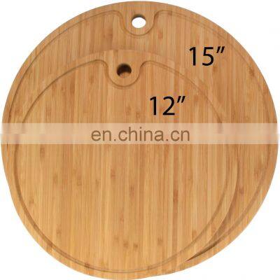 Hot Selling Eco Friendly Simple Luxury For Kitchen Round Bamboo Cutting Board