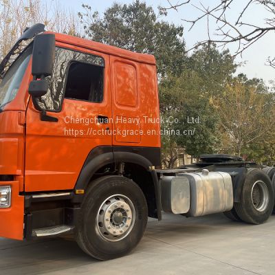 China Factory Secondhand Tracter Truck HOWO 8X4 375HP 12 Wheels