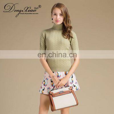 Женский свитер в препи-стиле с воротником photo-5