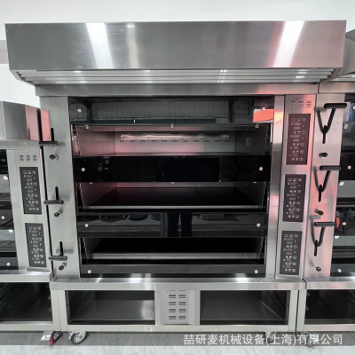 Bakery Equipment 3 Deck 6 Trays European Style Intelligent Electric Oven