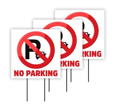 Custom 4mm Corrugated Plastic No Parking Signs – Weatherproof Outdoor Warning Boards