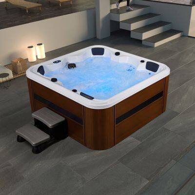European Market Massage Smooth Modern Freestanding 6 Person Hot Tub Outdoor Spa Jacuzzi Large Bath Tub photo-1