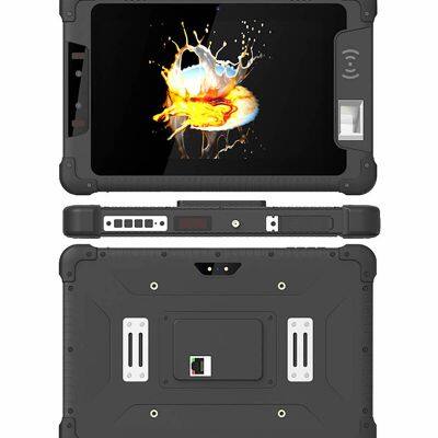 Завод HiDON 8-дюймовый промышленный планшетный компьютер на базе MTK8788 с Android 13, оснащенный UHF, NFC, 2D-сканером штрих-кодов, сканером отпечатков пальцев, RFID, USB 2.0, RJ45 и RS232