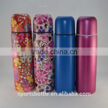 bulk order 500ml double wall bullet stainless steal insulated thermos custom printing