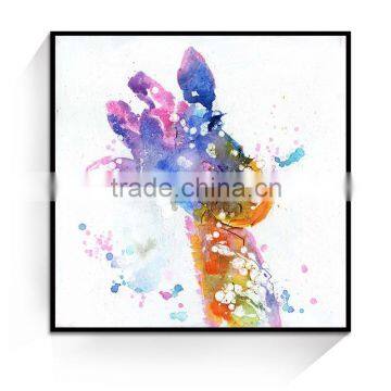 JC Animal Home Decoration Giraffe Mould Canvas Oil Painting For Living Room ANI-12A