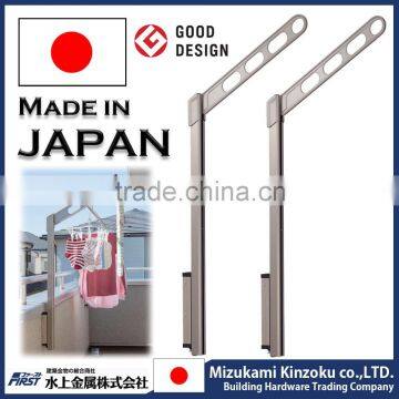 high quality balcony clothes drying rack with simple structure made in Japan