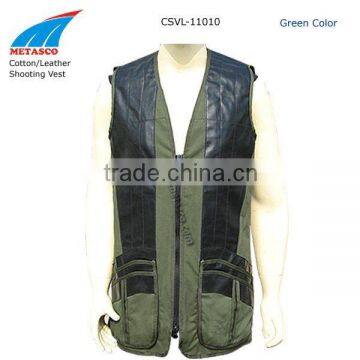 Cotton/Leather Shooting Vests, Shooting Vest, Hunting Vest