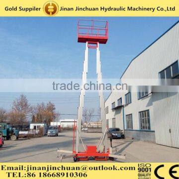 hydraulic double mast aluminum alloy lift for windowns cleaning