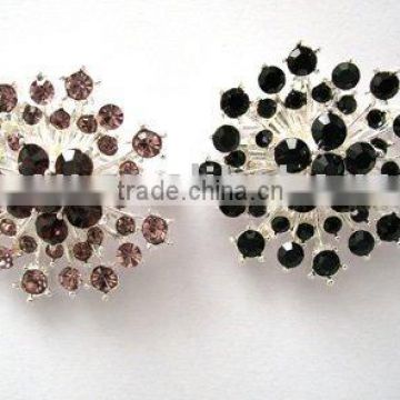 Flower brooch,costume brooch,rhodium brooch