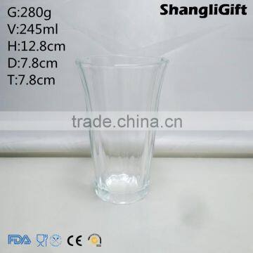 Hot Sale 245ml Glass Trumble Clear Cup Water Cup For Tea