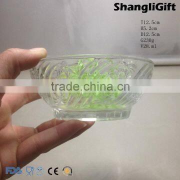 280ml Glass Bowl Embossed Glassware Tableware For House