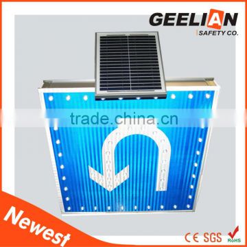 Solar Traffic Turn Around Sign