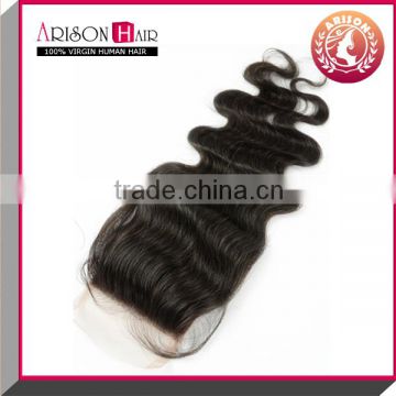 grade 6A in chinese manufacture in body wave virgin hair bundles with lace closure