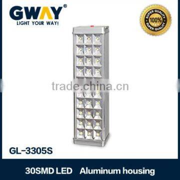 30pcs of 2835 SMD LED rechargeable emergency light aluminum housing with solar panel charger function lanterns