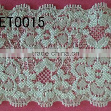 unique gather flower spandex nylon lace trims