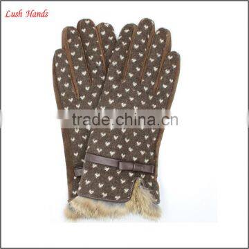 Lady's Simple Style Spandex Velvet Warm Gloves With Supersoft Polyester Lining photo-5