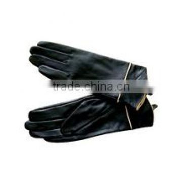 2015 winter black genuine leather gloves