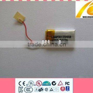 Lithium battery for bluetooth headset and 3D glasses