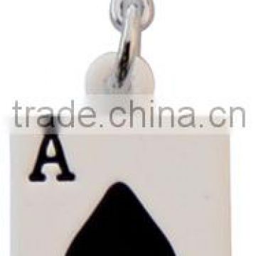 With spades A key chain Enamel poker key chain Convenient and practical poker chain