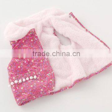 Japanese Wholesale Products High Quality Cute Flower Pattern Baby Winter Vest Toddler Clothing Kids Wear Infant Clothes photo-3