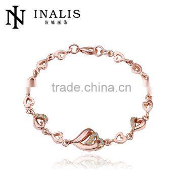 Tin alloy new design hot sale hot for Stylish bracelet LKN18KRGPB048