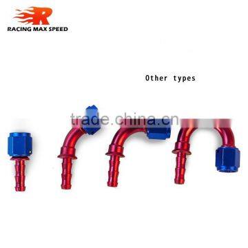 Aluminum Oil Cooler Hose Fitting 90 Degree Push on Hose End Push on Fitting Blue and Red 10-090-10 photo-6