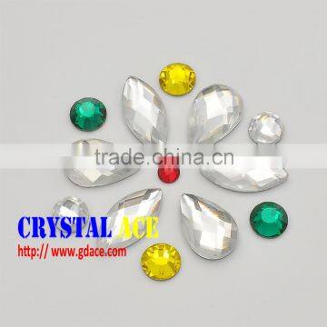 Best price waterdrop glass crystals, droplet crystal beads, marquise crystals for garment