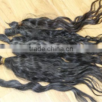 longest 30 to 34inch unprocess virgin grey extensions pre braided bulk hair