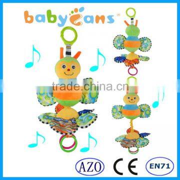 Babyfans Baby Colorful Bee Cartoon Shaped Stuffed Music Educational Toys china factory wholesale