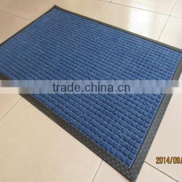 pvc backing polyester fabric door mat/ribbed door mat