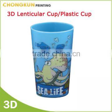 Well known Brand promotion 3D lenticular 12oz plastic cup