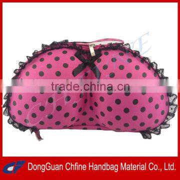 CFBCD6-00002 Polka dots EVA hard shell bra panty bag for travelling