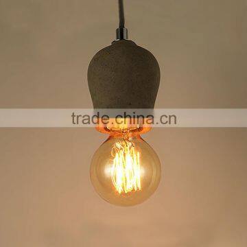 New Decorative Hanging Pendant Light Concrete With Wooden Industrial Vintage Pendant Light