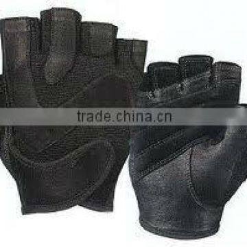 Leather weight lifting gloves