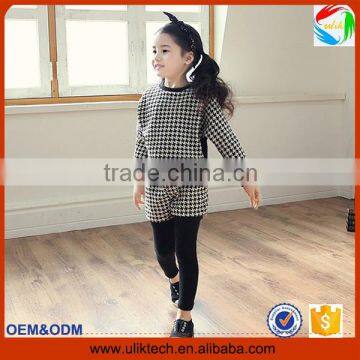 2016 Factory new fashion child clothes for latest korean design girls wear baby clothing set wholesale kids clothes (ulik-GC089)