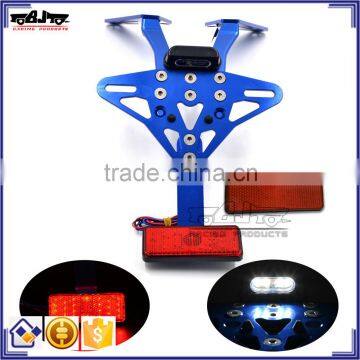 BJ-LPL-TMAX001 Motorcycle CNC Aluminum Tail Tidy Lisence Plate Bracket Blue for Yamaha T MAX 530 2013-2015