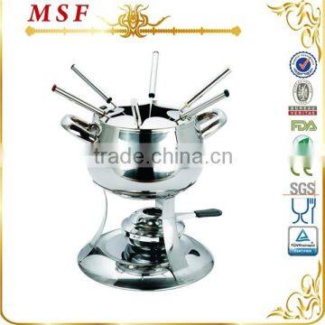 MSF 202 SS apple shape single bottom and 6pcs forks chocolate fondue machine