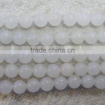 White jade loose bead for apparel decoration