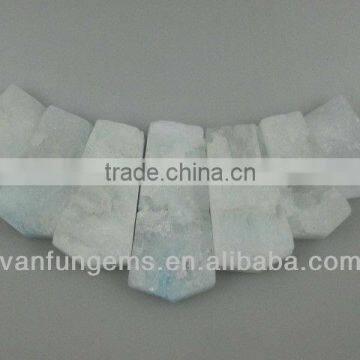 AB grade Hemimorphite rectangle freeform beads for necklace