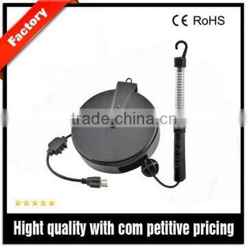 Supper brightness narrow portable LED working light with retractable power cord