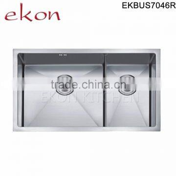 Customsize Design Stainless Steel Handmade Double Bowl Kitchen Sink photo-3
