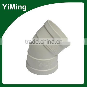 YiMing pvc drain 45 degree elbow dimensions